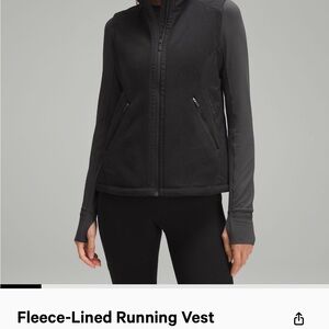 lululemon athletica Black Fleece-Lined Running Vest